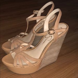 Beige Wedge Sandal